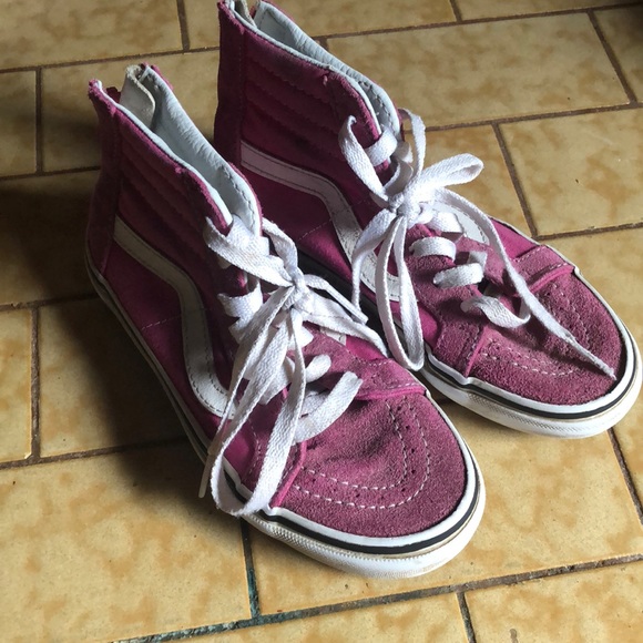 pink vans old skool high top